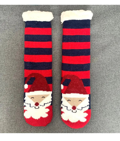 Women’s Christmas Fuzzy Socks – Winter Warm Thermal Non-Slip Fluffy Floor Slippers, Soft Indoor Home Gift