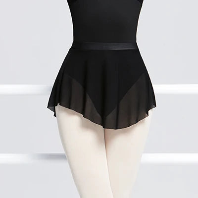 Women's Ballet Dance Skirt - Side Split Soft Mesh Elastic Tutu Wrap Skirt