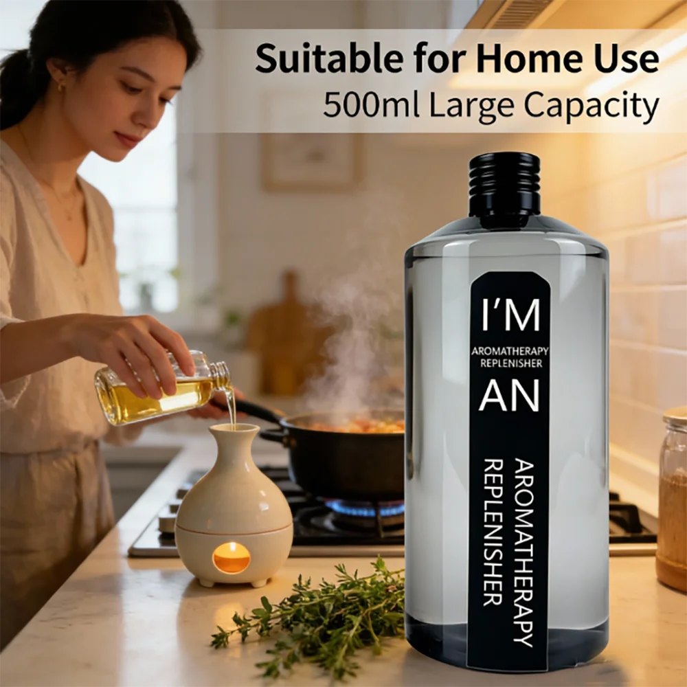 500ml Flameless Aromatherapy Essential Oil – Long-Lasting Hotel Scent Fragrance for Home, Humidifier & Aroma Diffuser Air Freshener Solution