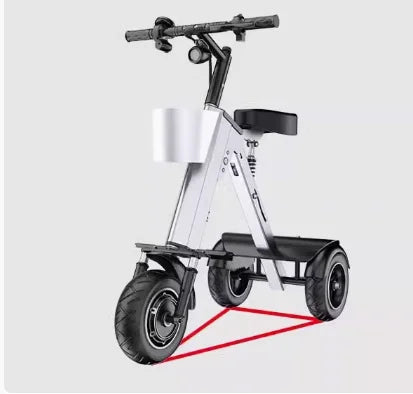48V Folding Electric Trike – Lightweight Portable 3-Wheeled Mini Electric Scooter