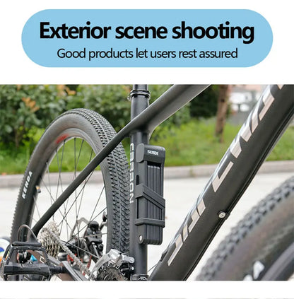 Folding Bicycle Chain Lock – Portable Anti-Theft E-Bike Cable Padlock, Compact Safety Lock for Bikes