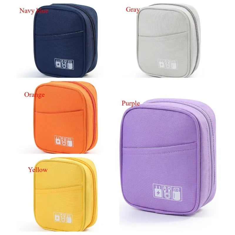 Travel Electronics Organizer Bag – Portable Cable & Wire Storage Case, All-in-One Accessories Carrying Pouch for Travel Use