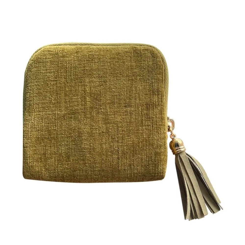 High-Quality Velvet Tassel Jewelry Box – Portable Soft Storage Case for Multifunctional Jewelry & Accessories