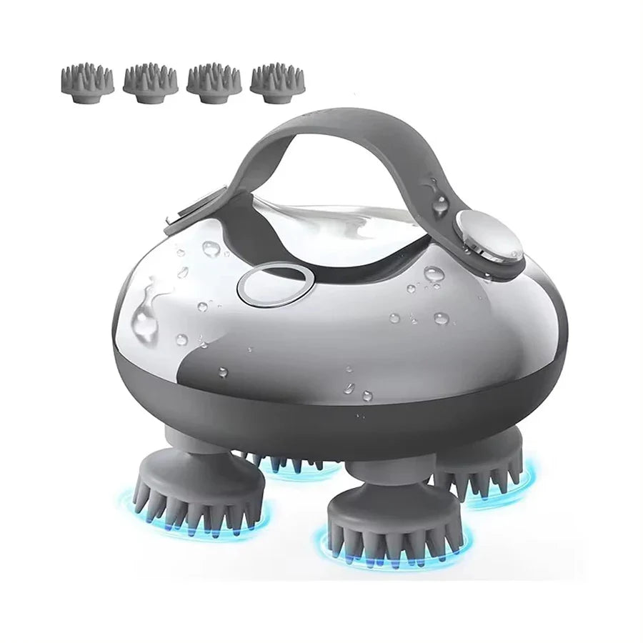 Electric Scalp Massager for Hair Growth – Portable Rechargeable Head Massage & Stress Relief, Waterproof Handheld Scratcher