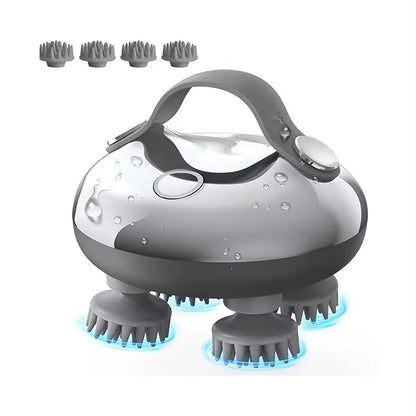 Electric Scalp Massager for Hair Growth – Portable Rechargeable Head Massage & Stress Relief, Waterproof Handheld Scratcher
