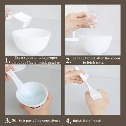 Facial Brush & Mask Bowl Spoon Set – DIY Beauty Tools for Skincare, Makeup & Facial Care