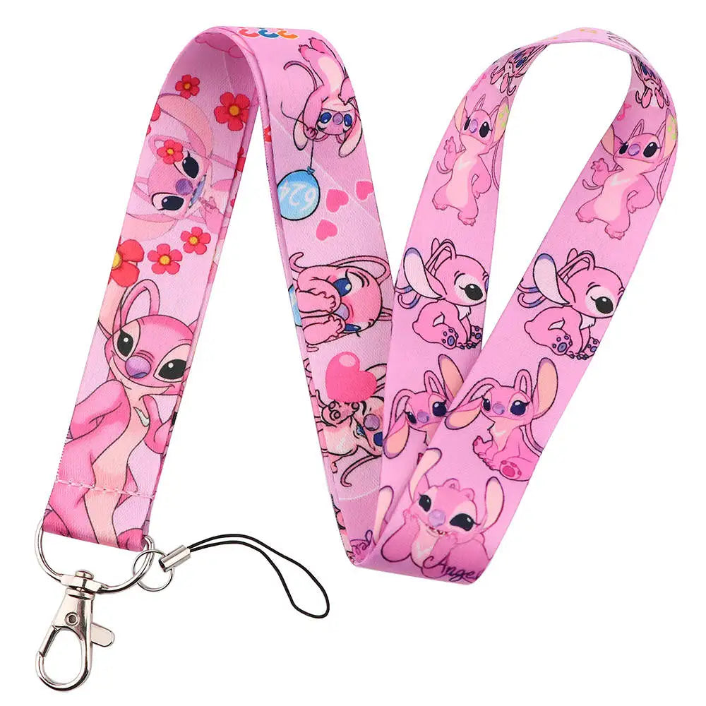 Cute Alien & Angel Cartoon Credential Holder Lanyard for Key, Card Badge & Gym Accessories