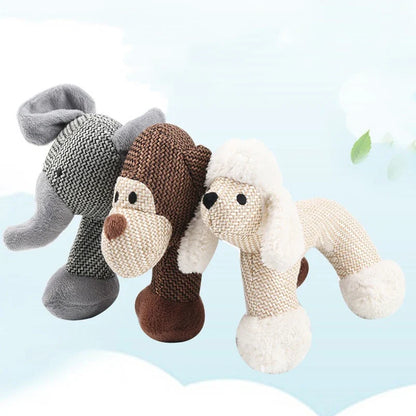 Pet Dog Plush Chew Toy - Bite-Resistant Simulated Animal Teething Toy for Dogs