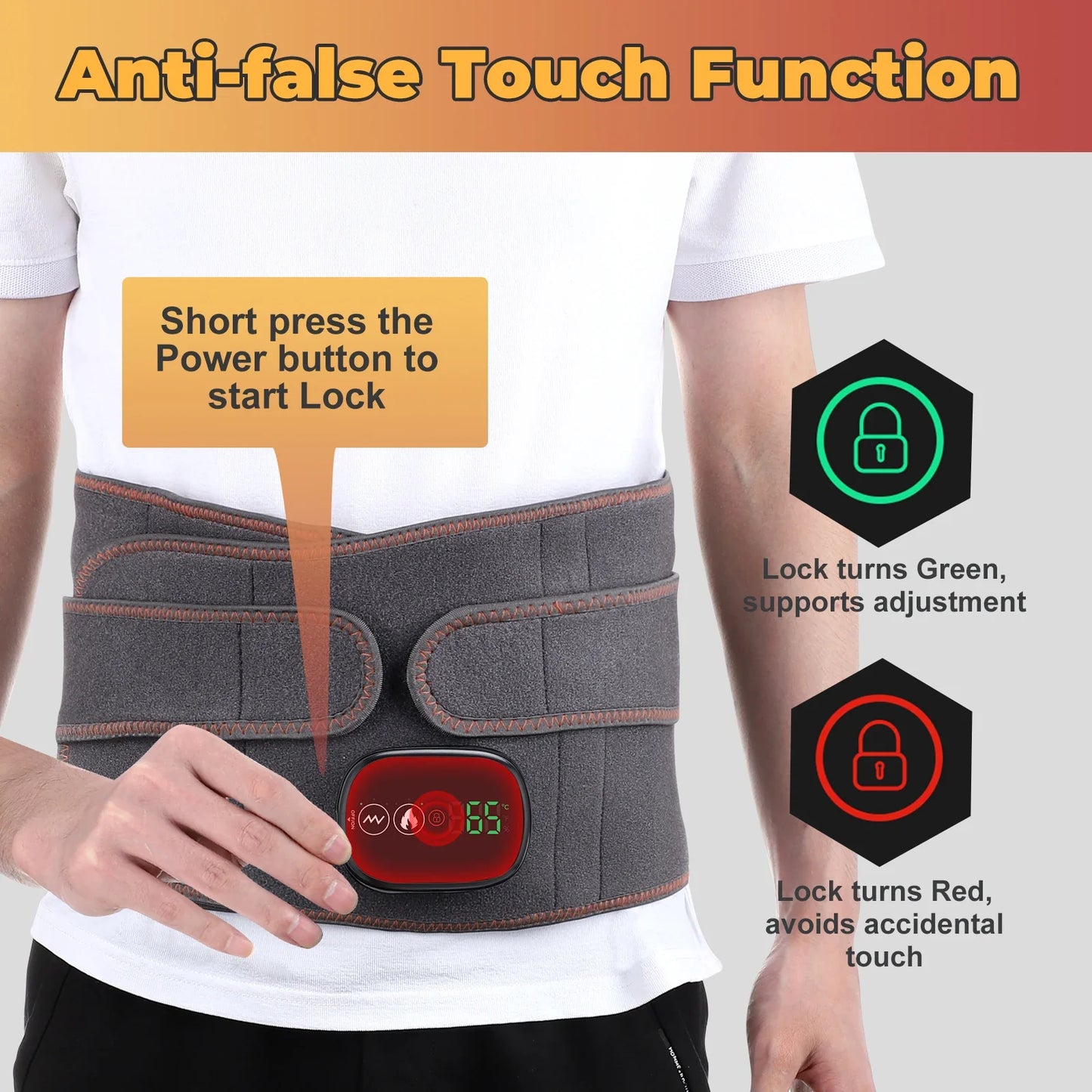 Heating Waist Massager Belt — Vibration & Inflatable Back Pad for Relaxation and Pain Relief