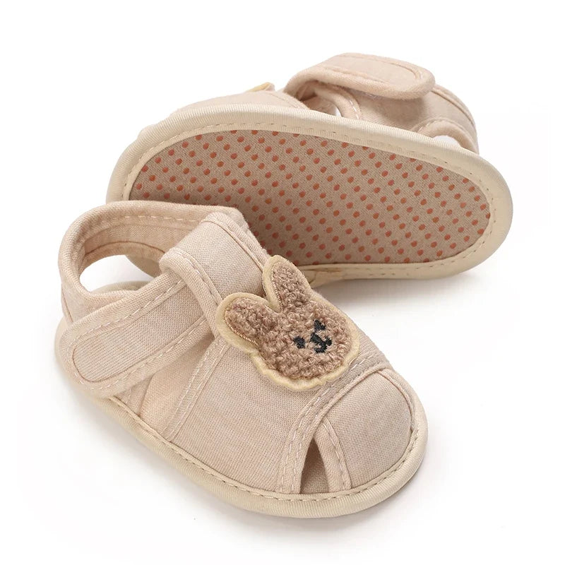 Cute Bear Baby Sandals - Soft Sole First-Step Shoes for Infants & Toddlers 0–18 Months