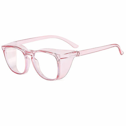 Clear Safety Glasses Anti-Fog Blue Light Blocking Square Frame Scratch Resistant Protective Work Eyewear for Men & Women Nurses