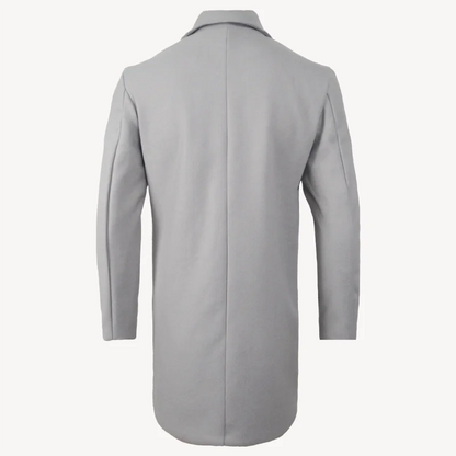 Men's Streetwear Jackets - Solid Color Casual Wool Coat, Single Breasted Lapel Outerwear for Spring and Winter