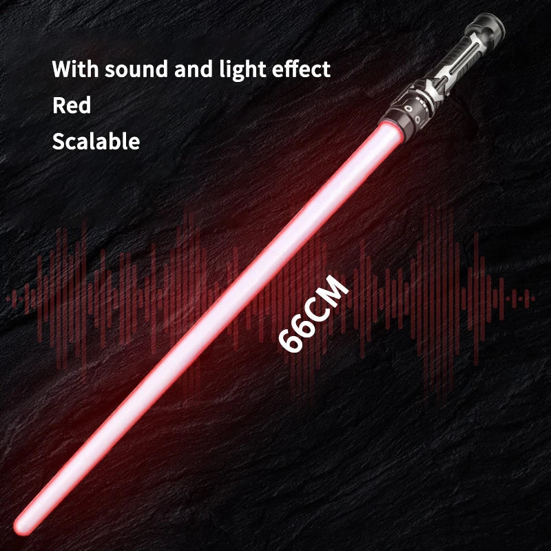 Colorful Glowing Laser Sword Toy – Red & Blue Double Saber with Music & Flashing Lights