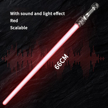 Colorful Glowing Laser Sword Toy – Red & Blue Double Saber with Music & Flashing Lights