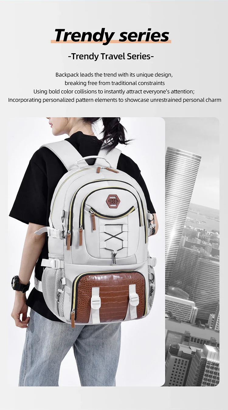 Outdoor Travel Backpack – Large Capacity Sports & Camping Knapsack for Men & Women, Laptop Bag with Shoes Pocket