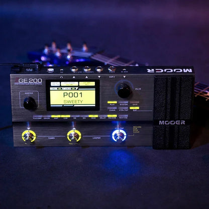 MOOER PE100 Portable Guitar Multi-Effects Processor – 39 Effects, 40 Drum Patterns & 10 Tempo Options