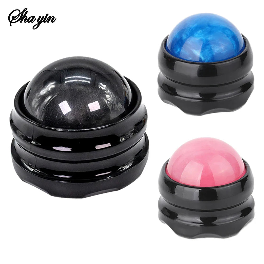 Mini 360° Spin Manual Massage Ball — Self-Therapy Tool for Back, Shoulders & Foot Muscle Relaxation