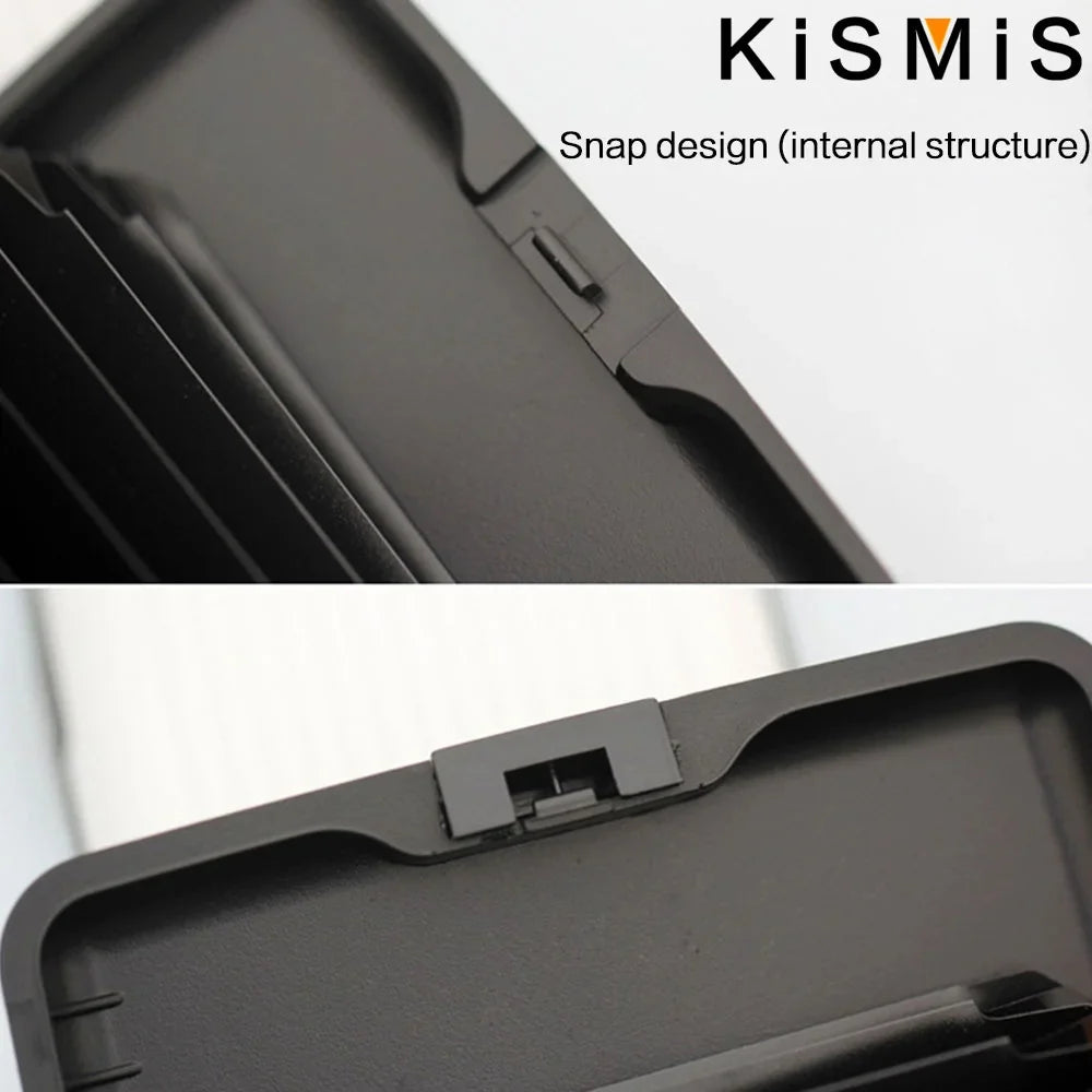 KISMIS RFID Metal Wallet – Business ID & Credit Card Protector for Men & Women, Card Holder with Package Box
