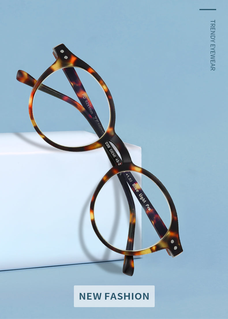 ZENOTTIC 2025 Retro Reading Glasses – Anti-Blue Light Blocking Eyeglasses for Women & Men, Diopter 0 to 4.0