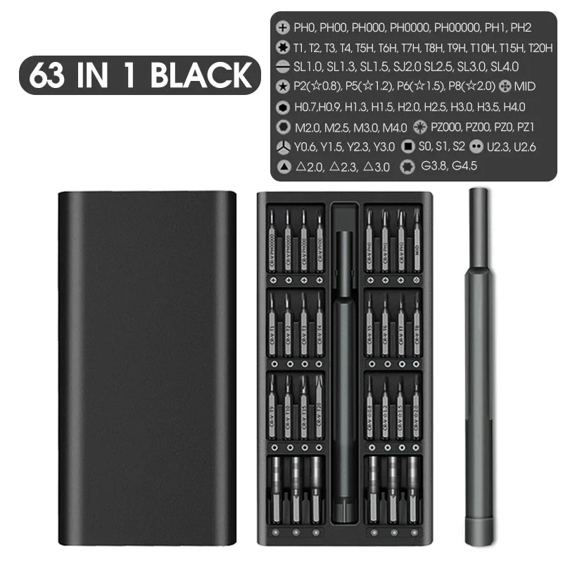 50-in-1 Precision Screwdriver Set – Magnetic Repair Tools for iPhone, Glasses, Watches, Game Consoles & Cameras