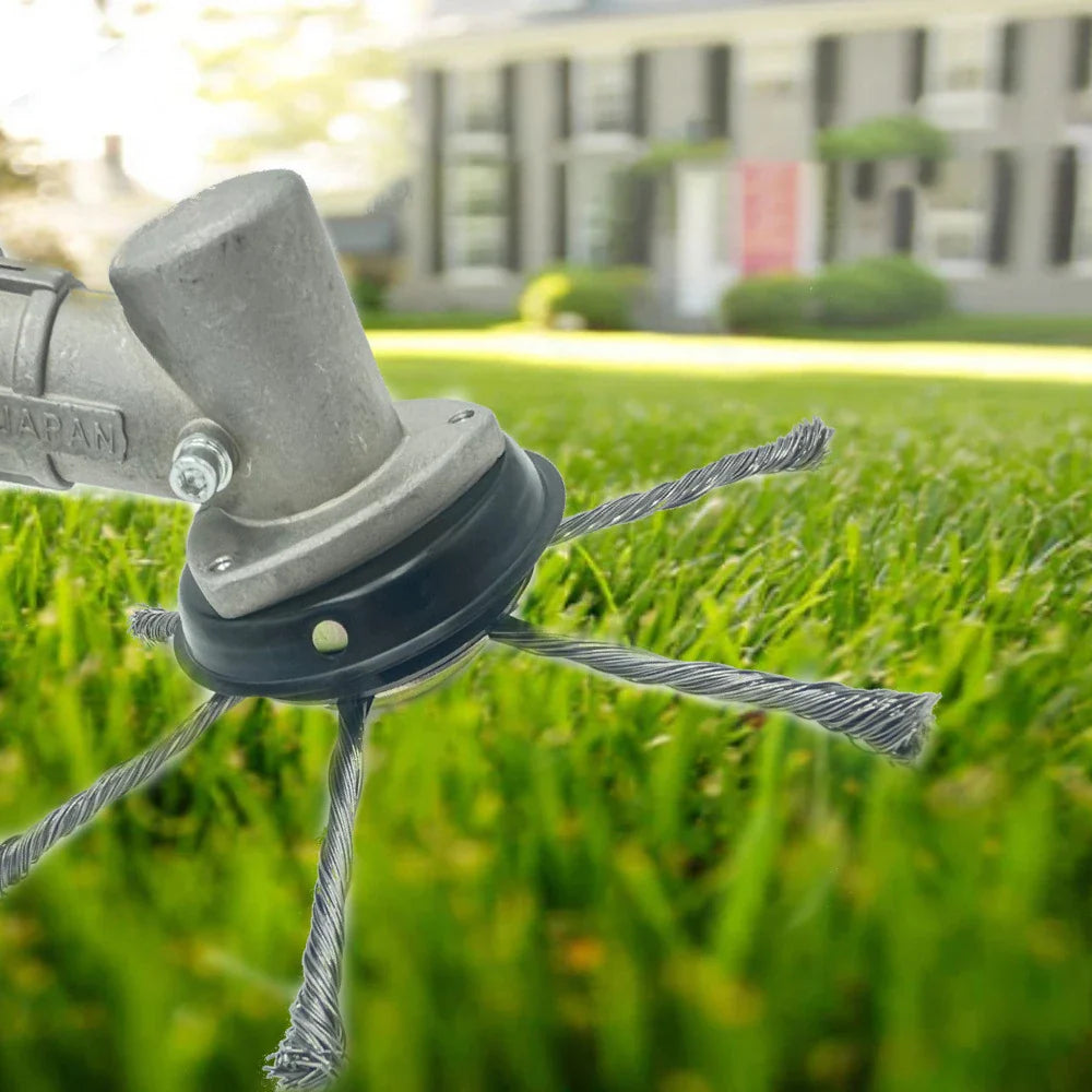 9 Inch Steel Grass Trimmer Head – 3/6 Cutter Brush Cutter Blade Wire Weed Trimmer Attachment for Garden Lawn Power Tool