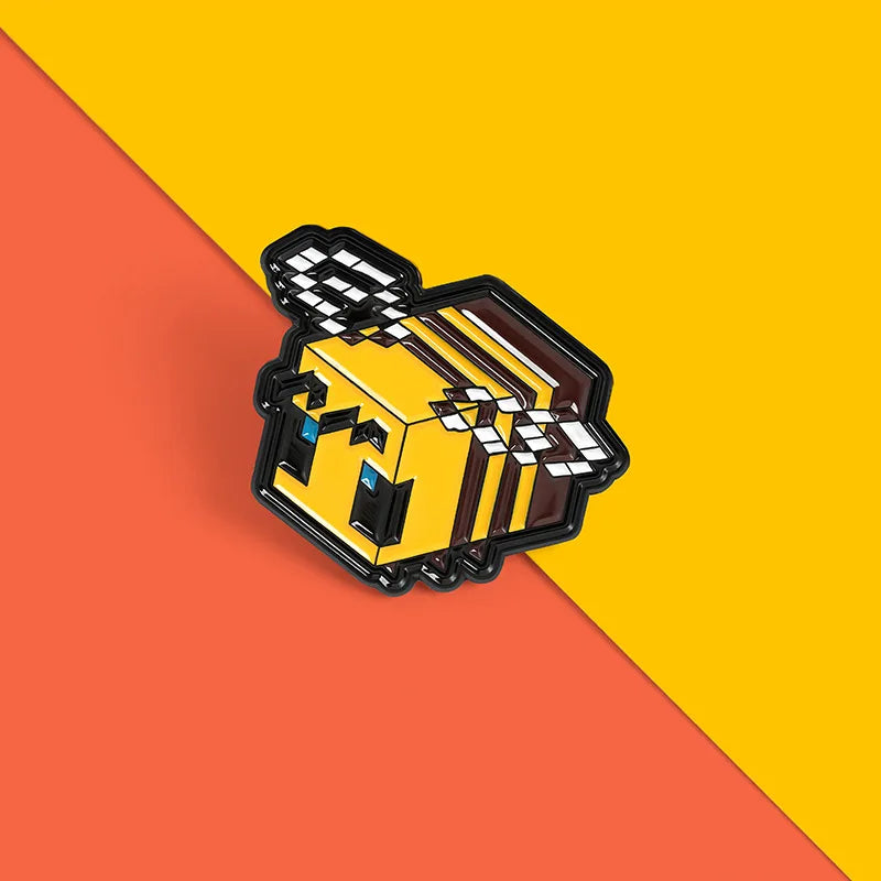 Geometry Bee Brooch – Unique Designer Metal Pin & Badge for Women’s Clothing & Accessories
