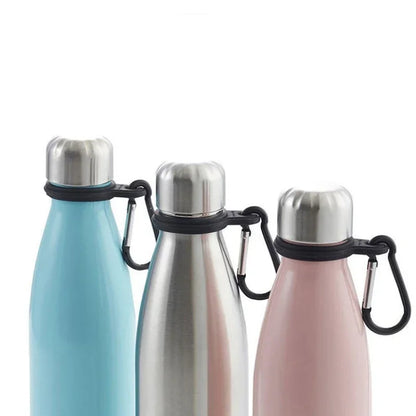 Aluminum Sports Kettle Buckle – Outdoor Carabiner Water Bottle Holder with Rubber Hook for Camping & Hiking