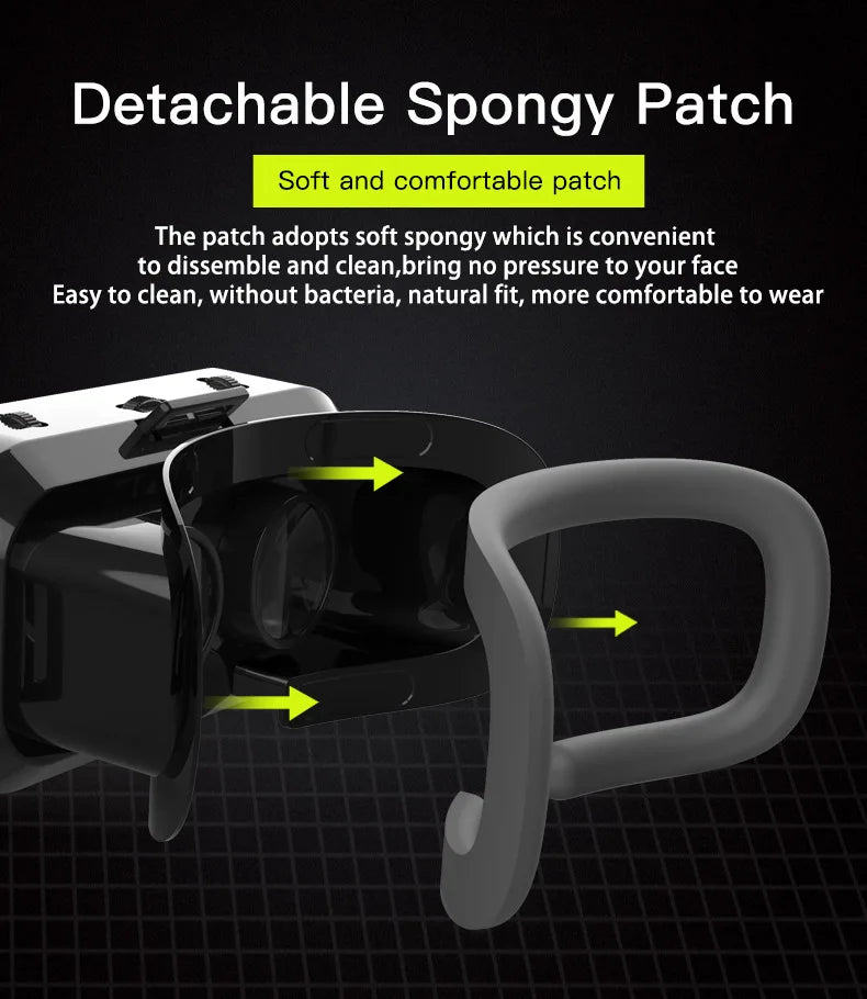 VR Glasses Virtual Reality Headset – 3D Lenses Smart Goggles for Smartphones, Mobile Game Accessory