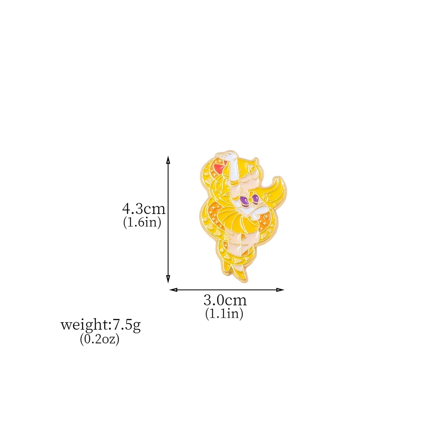 6PCS Anime Star & Moon Metal Keychains — Sailor Moon Tsukino Usagi & Luna Cat Cosplay Props, Pendant Jewelry Ornament