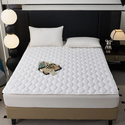 Waterproof Quilted Mattress Protector - Thick Breathable Mattress Topper for Single or Double Beds