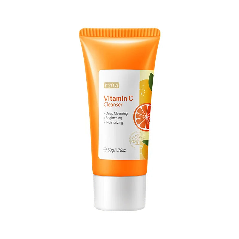 Vitamin C Facial Cleanser — Deep Cleansing, Moisturizing Face Wash Foam, Blackhead Removal Skincare