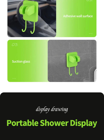 Portable Camping Shower Pump – RV & Outdoor Shower Kit with 6000mAh Battery, Full-Screen Digital Display, Adjustable Flow