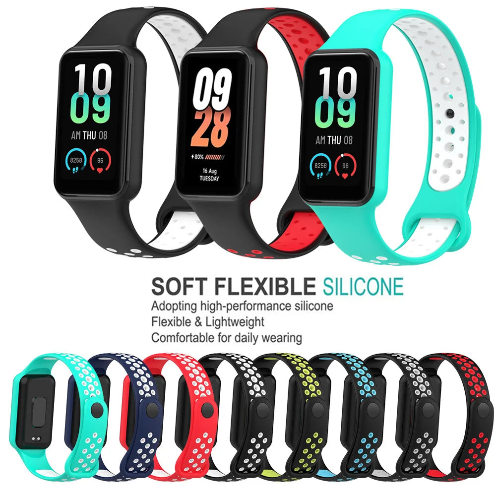 Replacement Silicone Strap for Redmi Smart Band 2 — Compatible with Xiaomi Smart Band 8, Adjustable Fitness Wristband