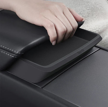 Central Armrest Storage Box for Tesla Model Y/3/3 Highland – Multi-Functional Glasses & Phone Organizer Case, 2024 Accessory