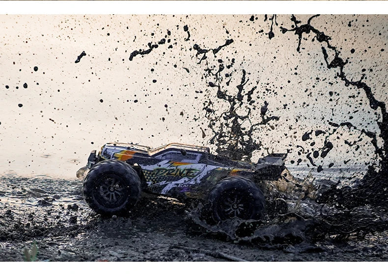 1:16 4WD RC Car – 70KM/H High-Speed Drift Monster Truck with LED, Remote Control, 4x4 for Kids, WLtoys 144001