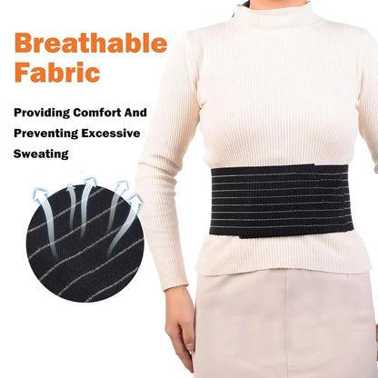 Umbilical Hernia Support Belt – Abdominal Binder Brace with Support Pad for Pain Relief & Post-Surgery Comfort for Men & Women
