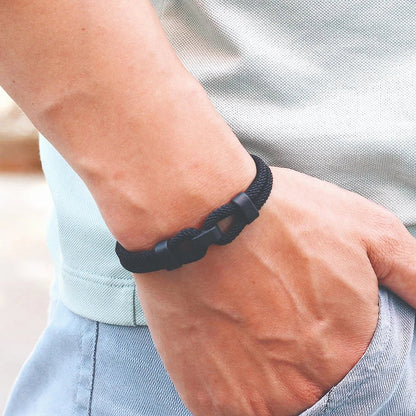 Personalized Men's Thread Bracelet – 4mm Milan Rope Bangle, 6 Color Wrap, Grade A Gift for Boyfriend