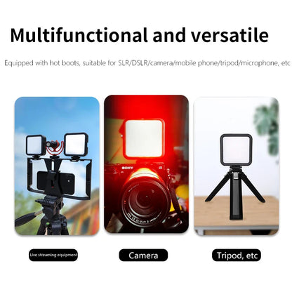 Mini RGB Hot Boot Fill Light - Portable LED Photography & Beauty Light with Adjustable Settings for Mobile Camera & Live Streaming