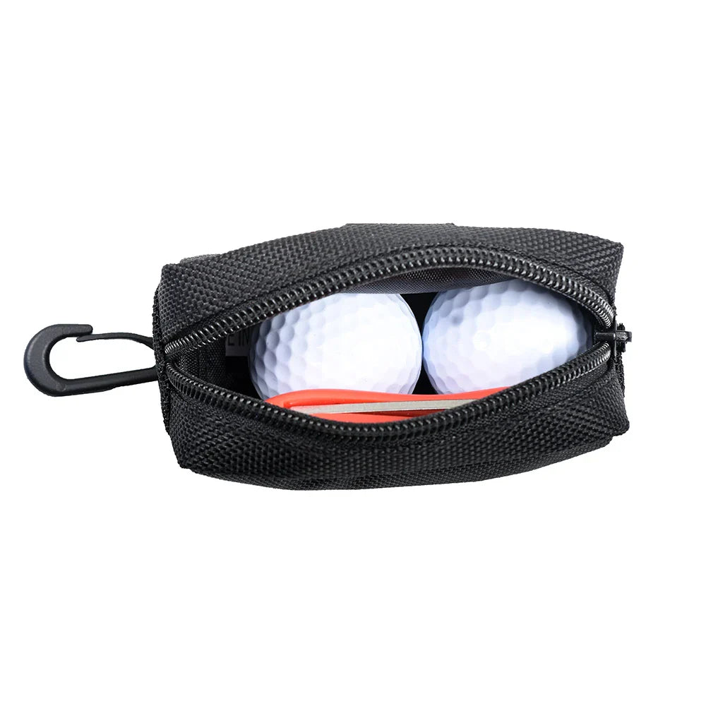 Waterproof Golf Ball Bag with Clip – Golf Tee Holder Pouch, Lightweight Fanny Pack Golf Ball Case, Golf Accessories