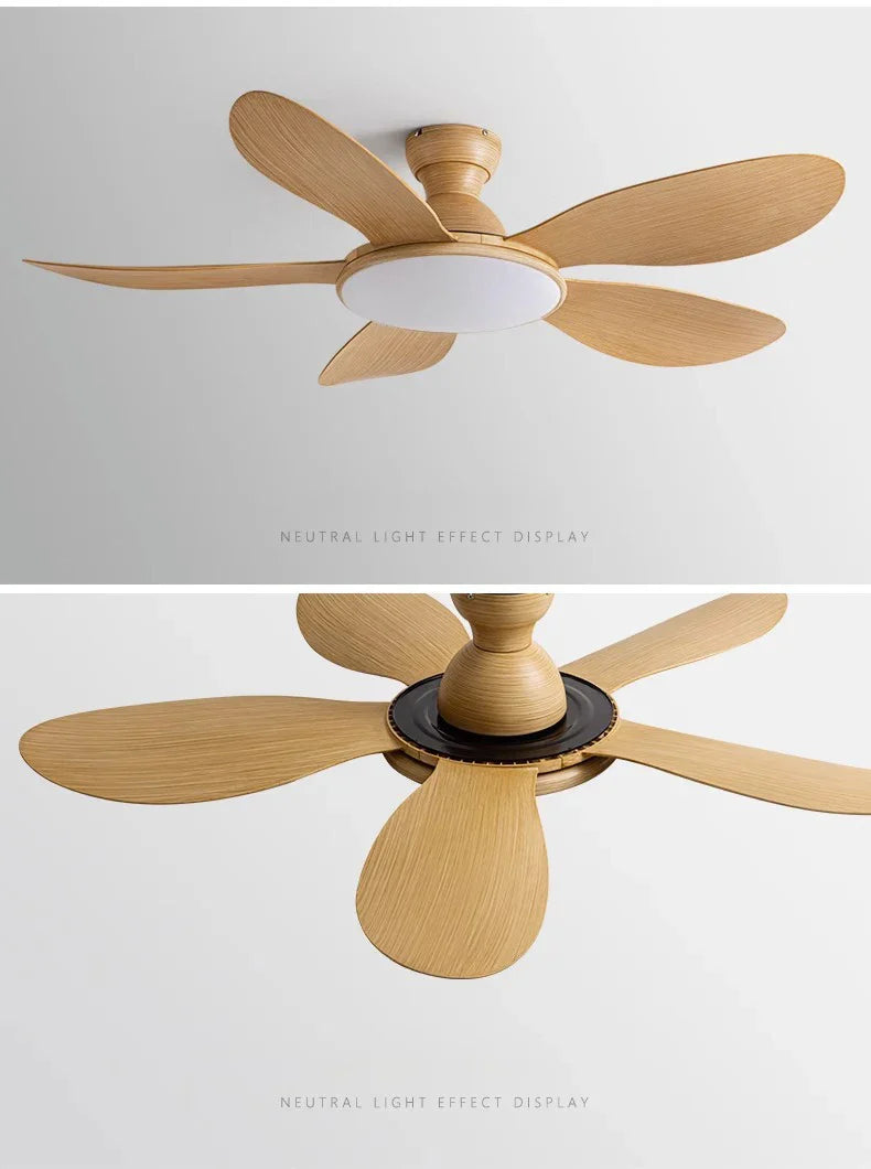 52-inch Modern LED Ceiling Fan — 60W Low Floor DC Motor, 35W Light, Remote Control, 110-220V