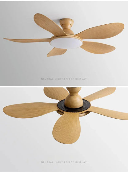 52-inch Modern LED Ceiling Fan — 60W Low Floor DC Motor, 35W Light, Remote Control, 110-220V