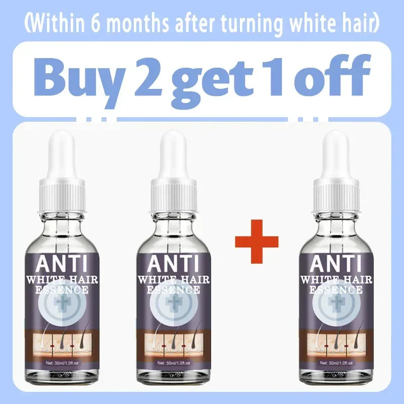 White Hair Remover – Restore Natural Hair Color in 7 Days, Gray Hair Treatment Solution