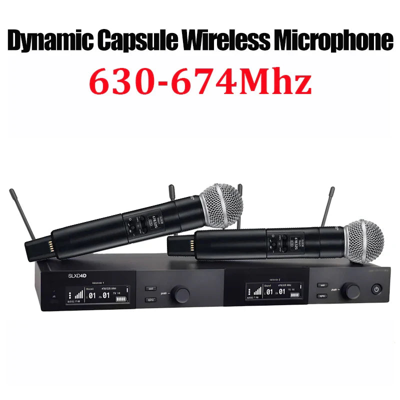 SLXD Wireless Microphone System – 500/600/800MHz 4-Pin Headset with KSM8/Beta58, Professional Audio for Stage & Karaoke