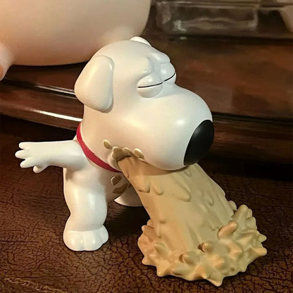 Family Guy Puking Brian & Stewie Figure - PVC Youtooz Style Collectible Model Toy & Christmas Decor Gift