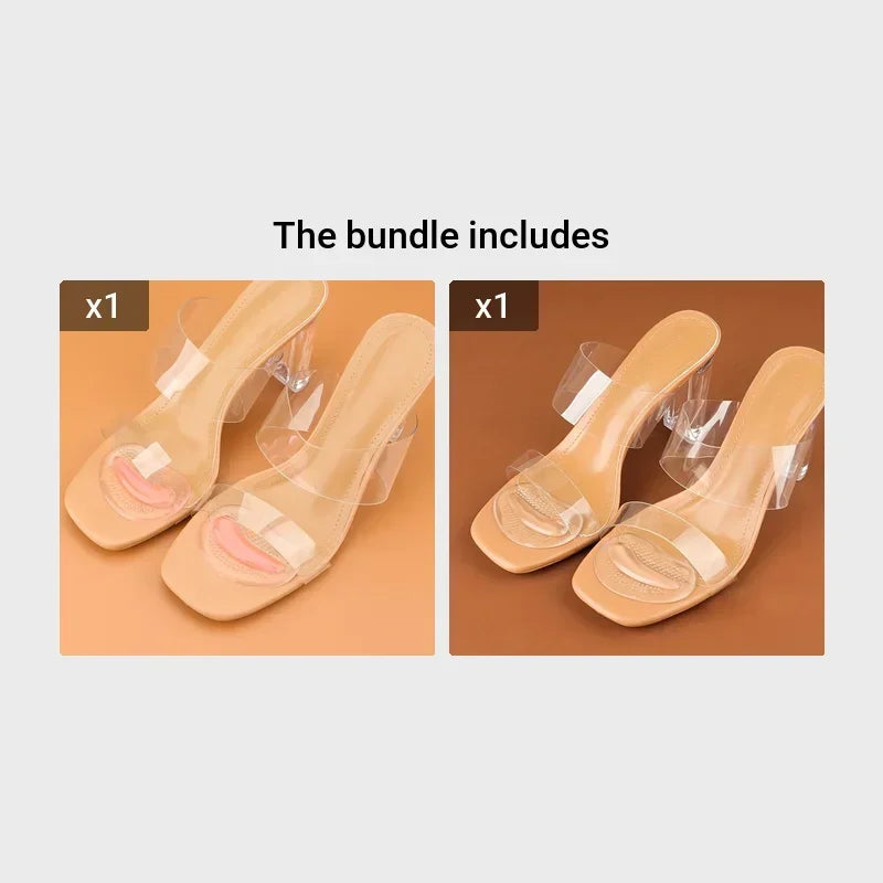 Silicone Forefoot Gel Pads - Self-Adhesive Non-Slip Cushions for High Heels & Sandals
