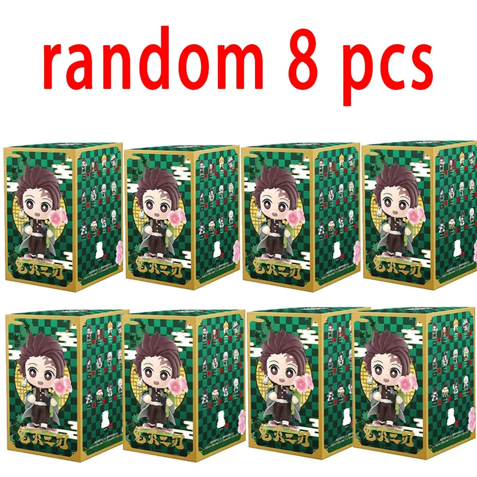 Anime Demon Slayer Blind Box Figures — 1-12pcs Tanjiro & Nezuko PVC Model Ornaments, Kids Christmas & Halloween Gift