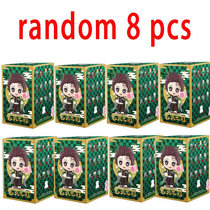 Anime Demon Slayer Blind Box Figures — 1-12pcs Tanjiro & Nezuko PVC Model Ornaments, Kids Christmas & Halloween Gift
