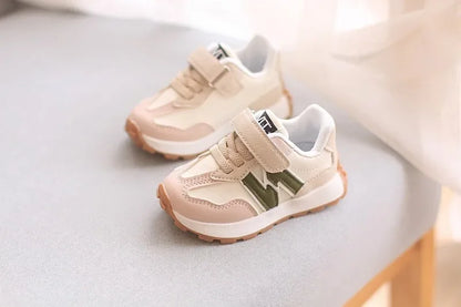 New Kids Sports Shoes - Non-Slip Breathable Lace-Up & Hook and Loop Casual Sneakers, Lightweight Soft Sole