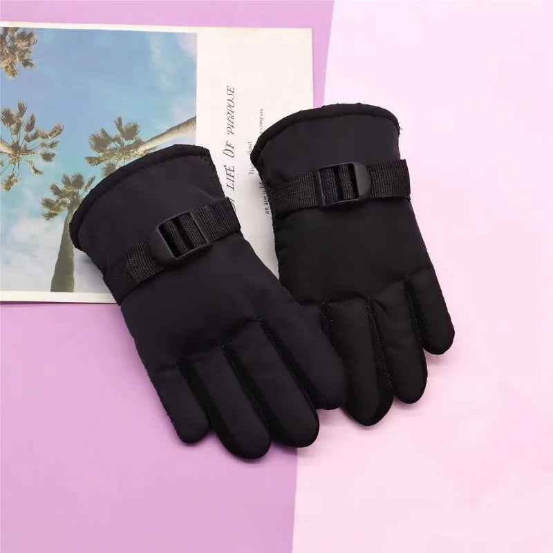 Kids Waterproof Winter Gloves – Full Finger Thermal Snow Mittens for Boys & Girls Aged 3-13