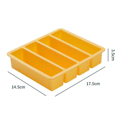 Extra Large Silicone Freezer Tray with Lid – Giant 4-Cube Food Storage Mold for Soup, Sauce & Meal Prep Ice Cubes Kitchen Container
